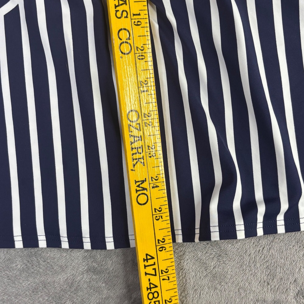 Lands' End Tankini Top Women 22W Navy Blue Striped Nautical Built-in Bra 513788 - Picture 5 of 11